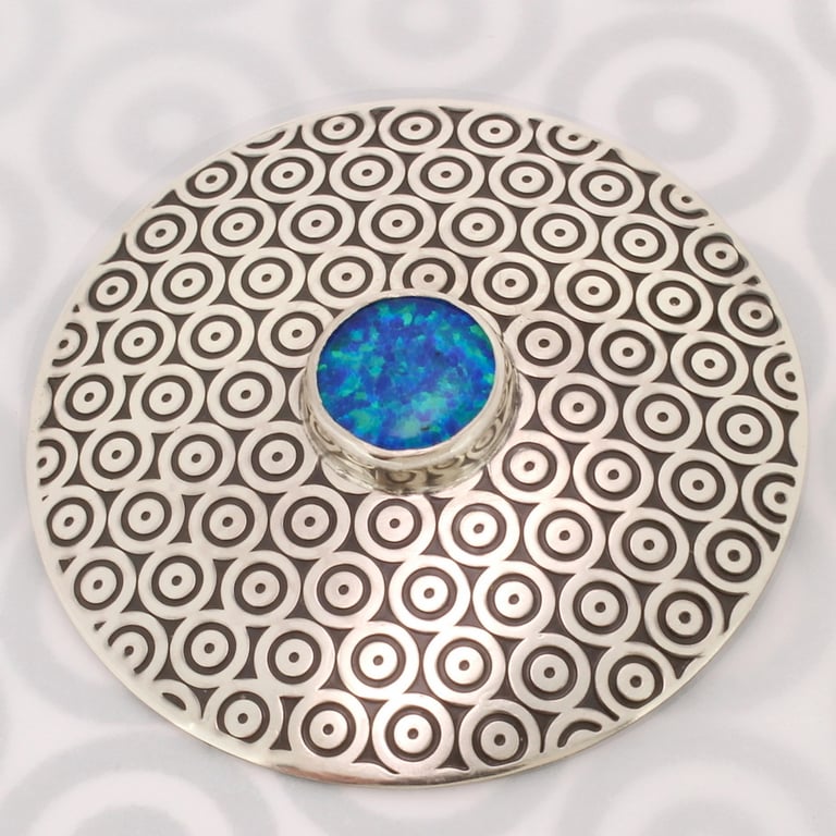 Brooch, Opal Brooch, Opal Jewellery, Handmade Sterling Silver Brooch, No.1