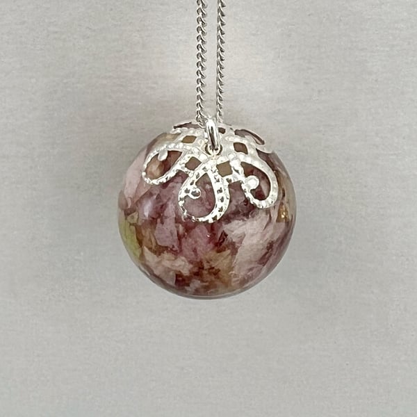 Flower Preservation Necklace – Keepsake from Wedding or Memorial Flowers