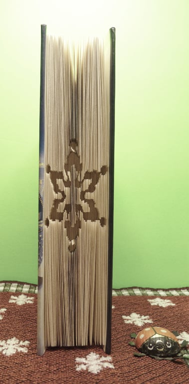 Mini Snowflake 1 CUT & FOLD Book Folding Pattern - EMAILED PDF PATTERN