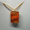 Marble clay glass pendant 