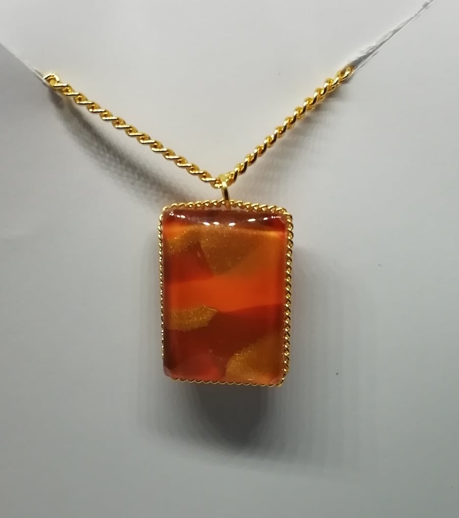 Marble clay glass pendant 