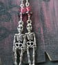 Halloween earrings skeletons and crystal - Image 3