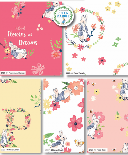 Peter Rabbit Flowers and Dreams fat quarter pack
