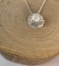 Silver moulded daisy pendant necklace - Image 2