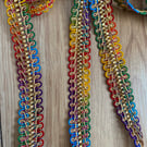 Rainbow Metallic Gimp Braid Trim 2 Yards, Colorful Sewing & Craft Ribbon