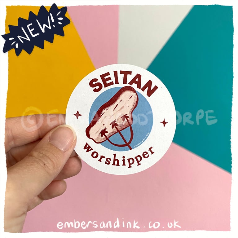 Seitan Worshipper Paper Sticker