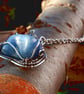 Silver Necklace - Handmade Woven Silver Sodalite Pendant  & Chain  -Viking Style - Image 5