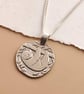 Sloth Engraved Sterling Silver Coin Necklace - Image 3