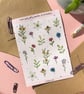Wildflower Sticker Sheet - Eco Friendly Stickers 