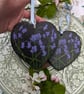 Bluebell hand-painted slate heart ornament - Image 6