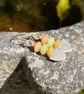 9ct gold earrings with matte spring coloured beads - Image 2