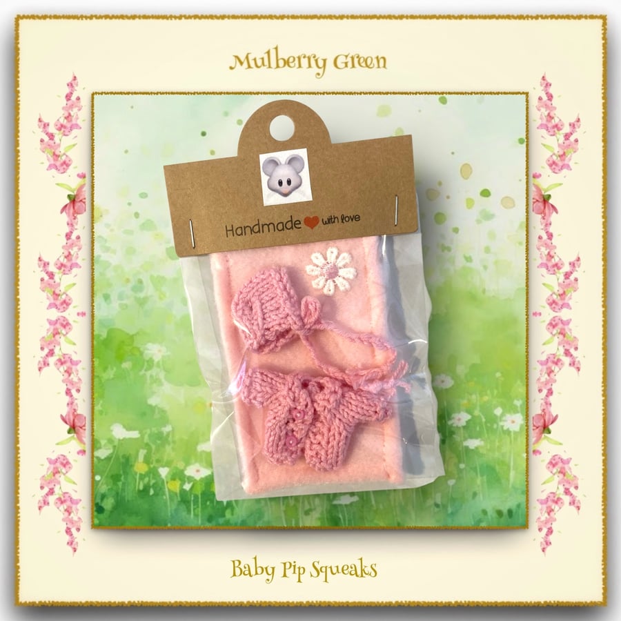 Teeny Tiny Pink Layette set for the Baby Pip Squeaks