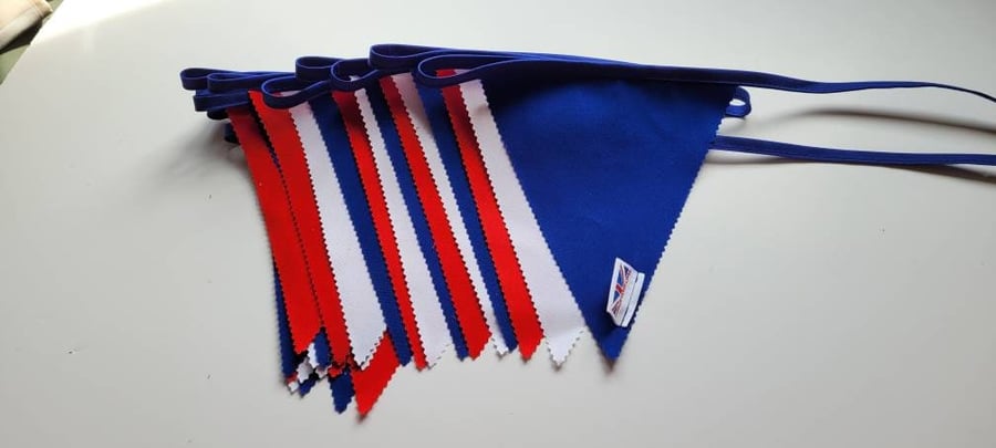 Union Jack Bunting: 10 m Fabric Pennant, Made in England