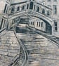 Bridge of Sighs Oxford - on grey William Morris - Image 4