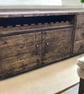 Reclaimed Wood Sideboard with Wine Rack Rustic Living Room Cabinet THE RIGA - Image 1