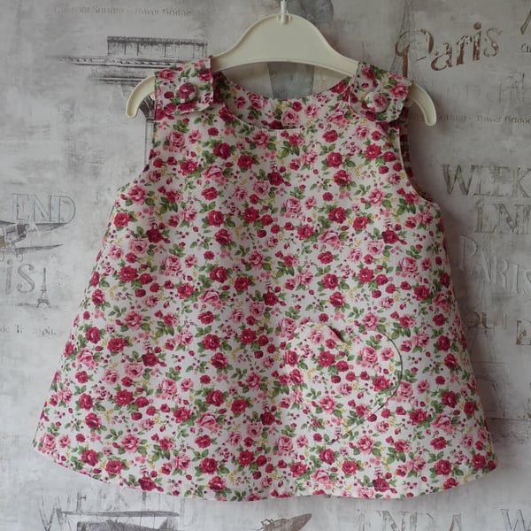 Pink and Red Flowery Top - Age 1