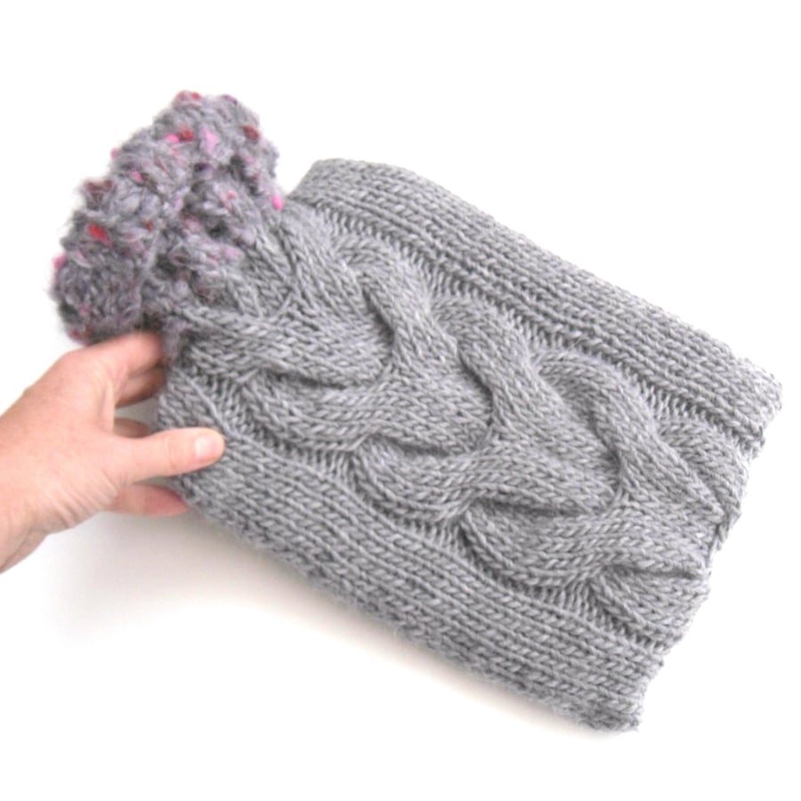 Wool Hot water bottle cover 