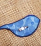Blue tit textile brooch - Image 3