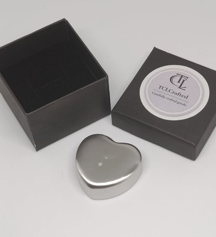 10 Year Tin Anniversary Gift Pewter Heart 80g Handmade Keepsake