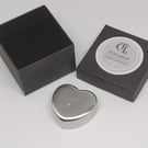 10 Year Tin Anniversary Gift Pewter Heart 80g Handmade Keepsake
