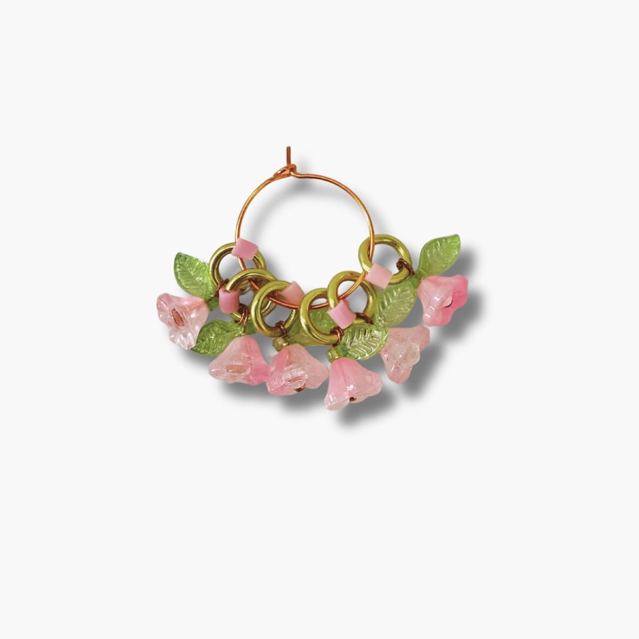 Flower Stitch markers for Knitting - Cherry Blossom