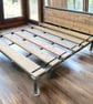 Scaffold Bed Using Recycled Reclaimed Industrial Steel And Scaffold Board Wood T - Image 2