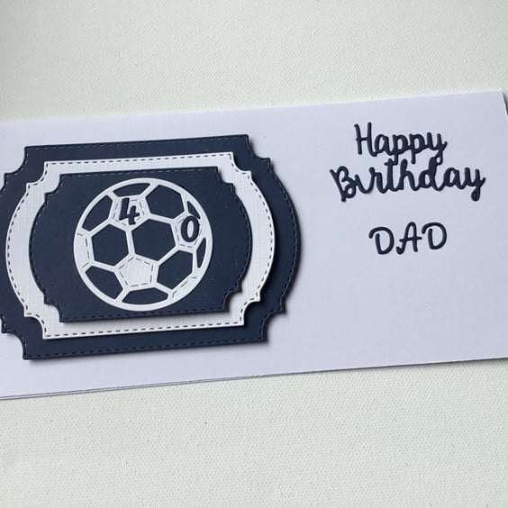 Birthday card. 40th birthday card. Ref 033