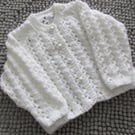 16"  Lace Round Neck Baby Cardigan 
