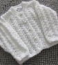 16"  Lace Round Neck Baby Cardigan 