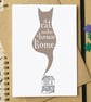 A Cat Makes A House A Home Card - Image 3