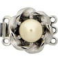 Natural pearl necklace with a special silver crystal clasp  A unique gift - Image 6