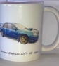 Subaru Impreza WRX Sti 2003 - 11oz Ceramic Mug - Plain or Design with Stripes - Image 5
