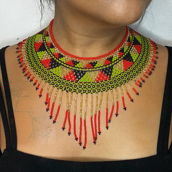 Cactus Cosmos Aztec Necklace