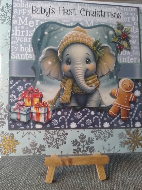 babys first christmas large card