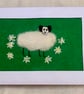 Sheep felted greetings card. - Image 3