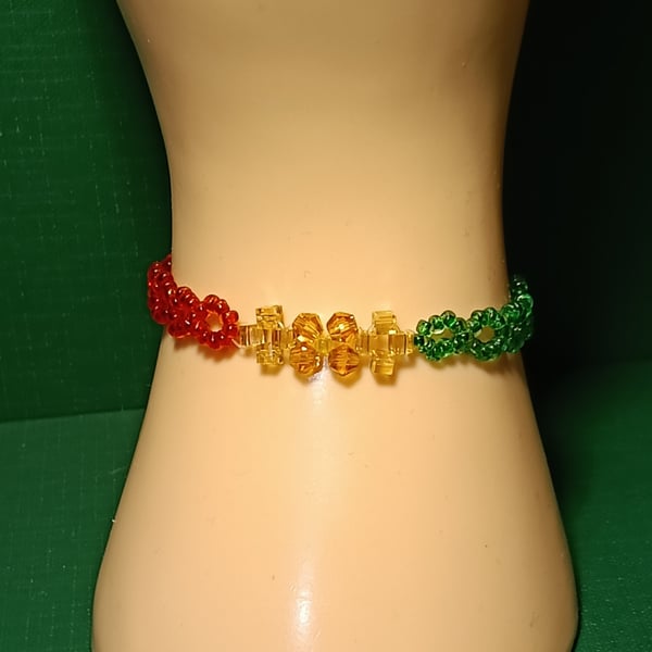 Golden Christmas Blossom Bracelet 