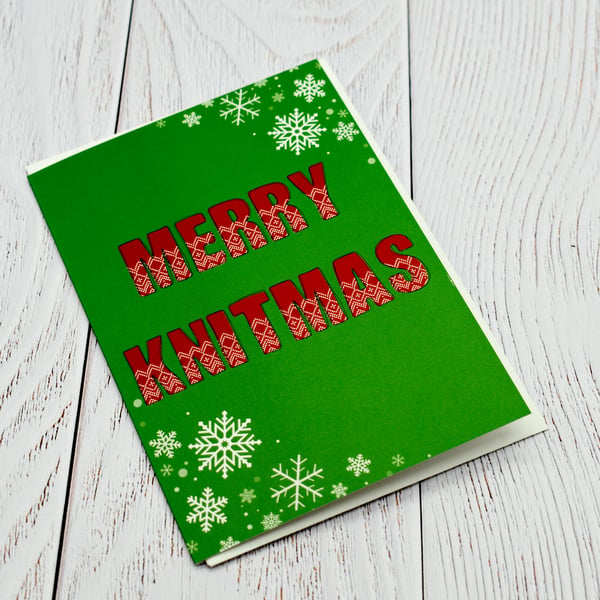 Merry Knitmas - Greetings Card A6