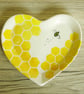 Small Heart Dish - Honeycomb and Bee - Image 2