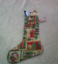 7.5 inch Christmas Themed Squares Stocking - Image 6