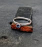 STERLING SILVER Natural Sapphire ring, Handmade Urban Jewellery Design
