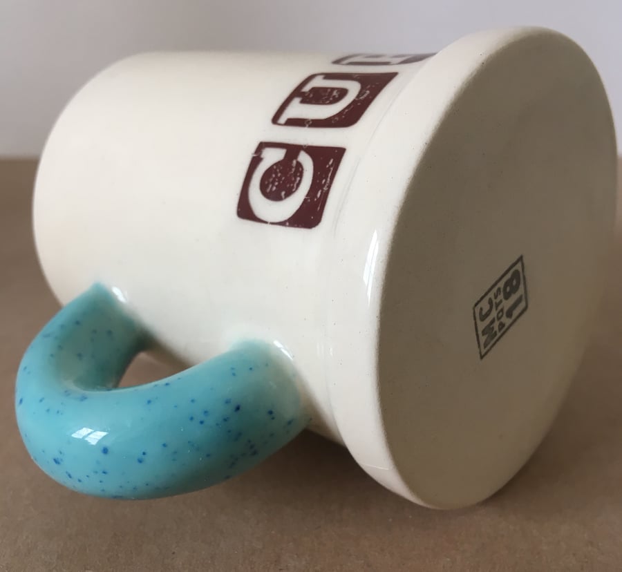 Cuppa. Coffee cup. Tea cup. Handmade.Graphic. Ceramic.