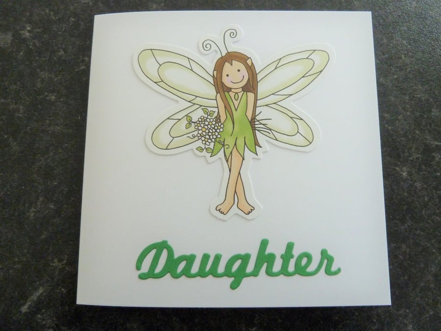 daughter green fairy card