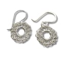 Sterling Silver Crochet Circle Earrings