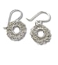 Sterling Silver Crochet Circle Earrings - Image 1