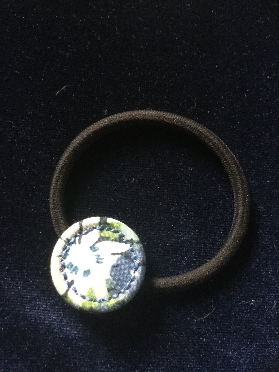 Dorset Singleton Button Hair Elastic Band, Liberty Print ‘Thorpe’