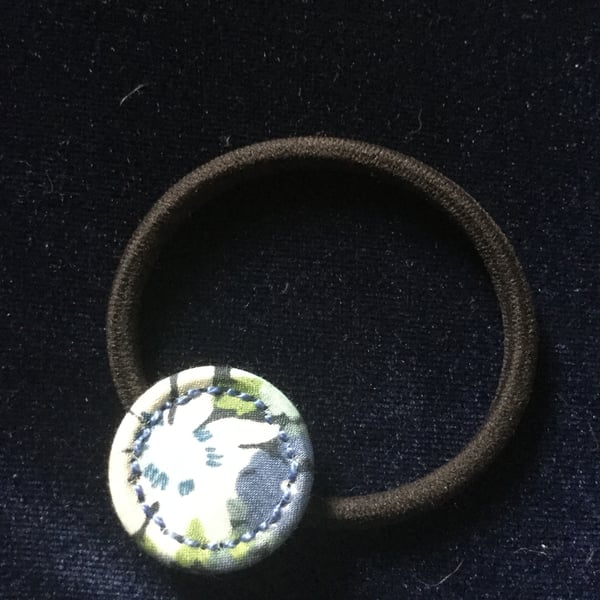 Dorset Singleton Button Hair Elastic Band, Liberty Print ‘Thorpe’