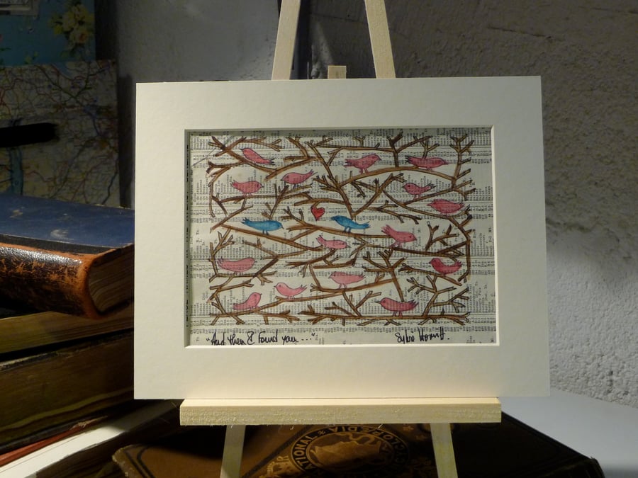 "And Then I Found You …" Perfect Valentine Print Vintage Index page Map Atlas