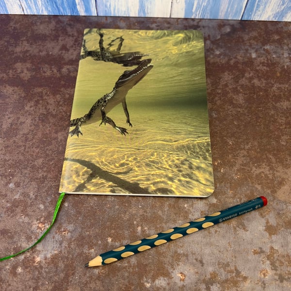 Notebook, Marine themed, A5 (ish), made from up-cycled and recycled materials.