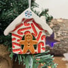 Pottery Gingerbread house decoration