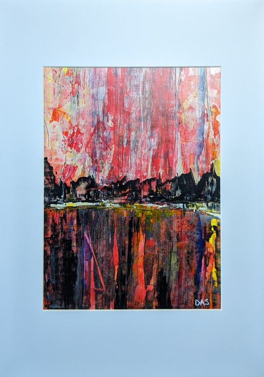 Lost Landscape Abstract Acrylic Painting on Paper